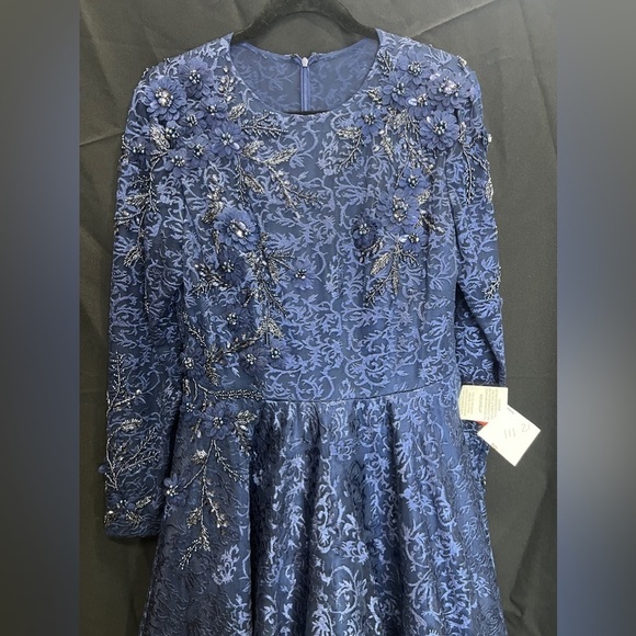 Mac Duggal 11121 NWT EMBELLISHED ILLUSION LONG SLEEVE A LINE GOWN - Picture 6 of 14